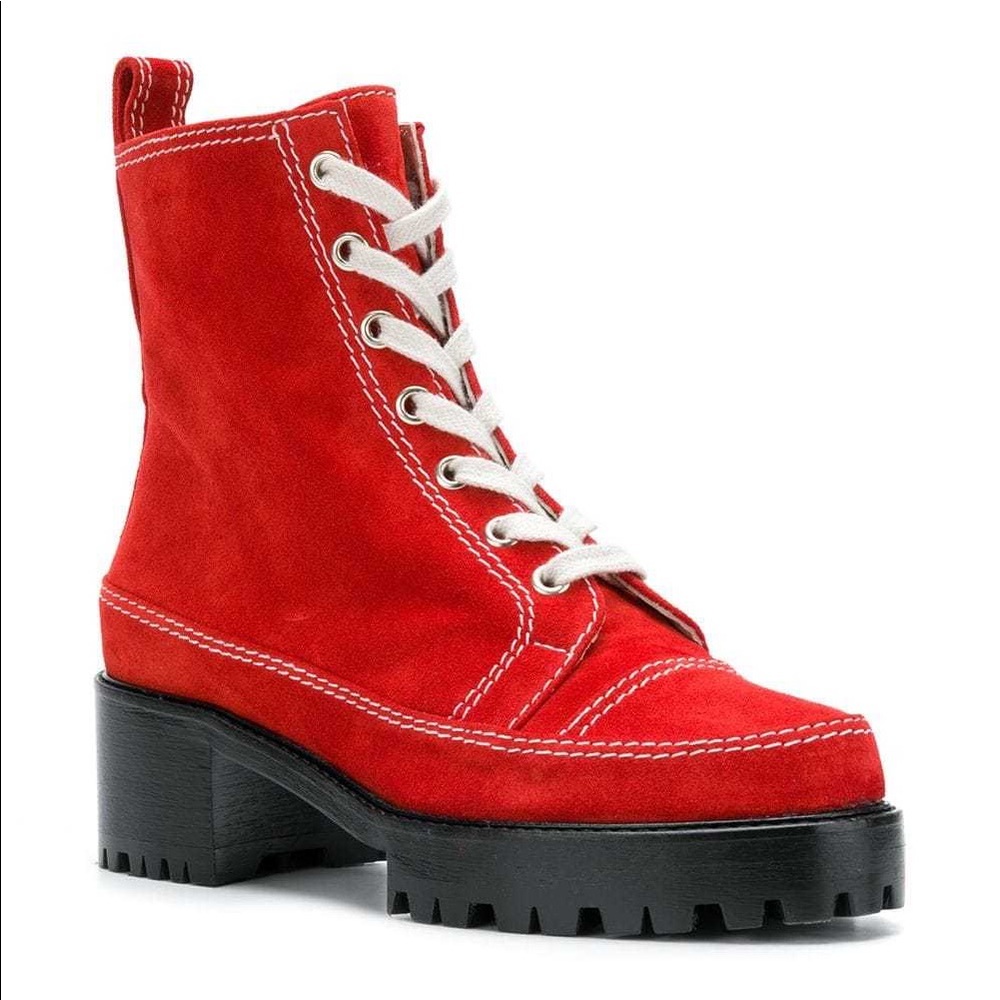 Nicole Saldana Chris Boot - Picasso Red Suede - 39